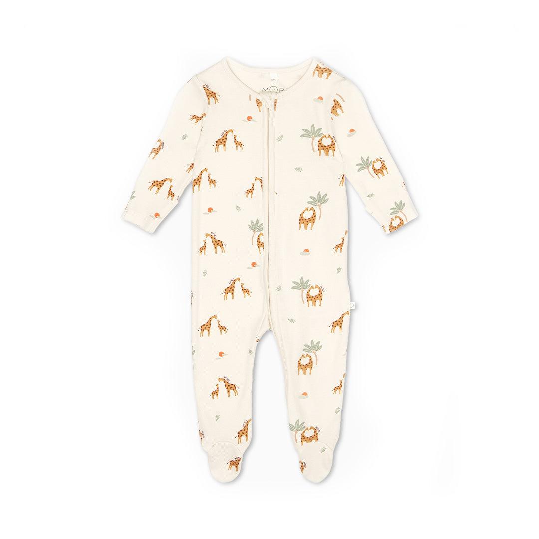 MORI Print Clever Zip Sleepsuit - Giraffe